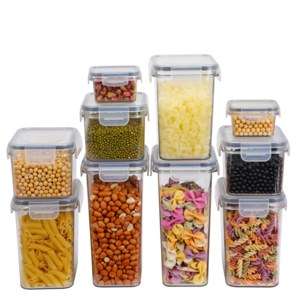 BPA-Free 34 Pcs Plastic Airtight Food Storage Containers with Lids, Labels, Marker & Spoon for Organizing Kitchen Pantry