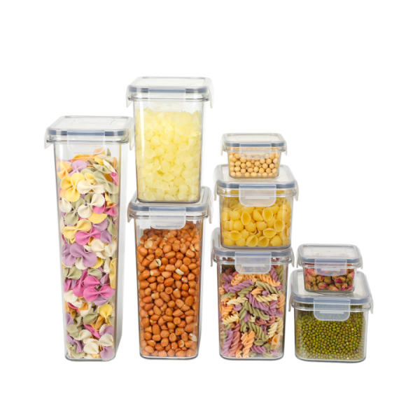 BPA-Free 34 Pcs Plastic Airtight Food Storage Containers with Lids, Labels, Marker & Spoon for Organizing Kitchen Pantry